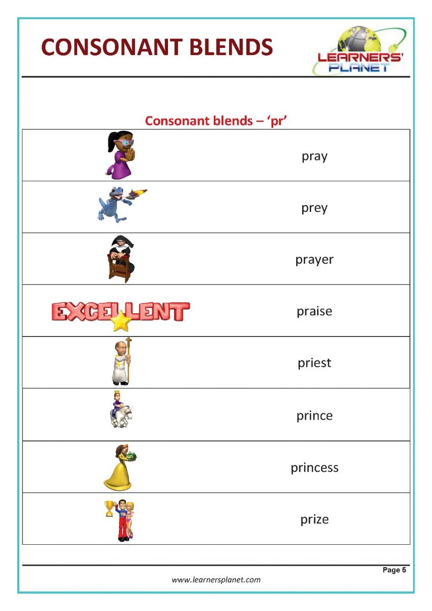 Free preschool & kindergarten consonants worksheets